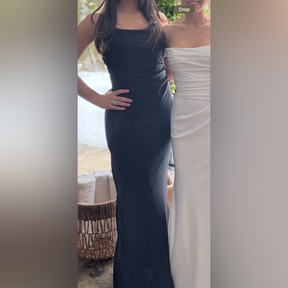BHLDN Black Satin Halter Gown - Picture 3 of 3